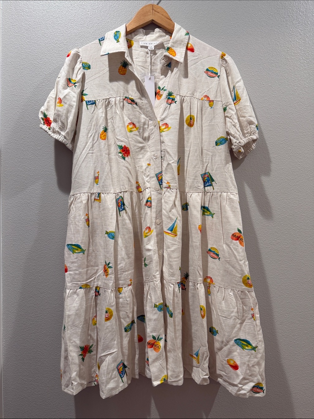 Jane and Delancey Babydoll Tiered Shirt Dress Size Small BNWT